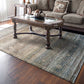 Trevi Transitional Beige/Cream/Blue Floral Low Pile Rug