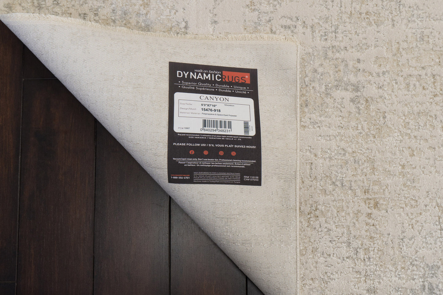 CANYON 15476 Grey/Cream/Beige – corner