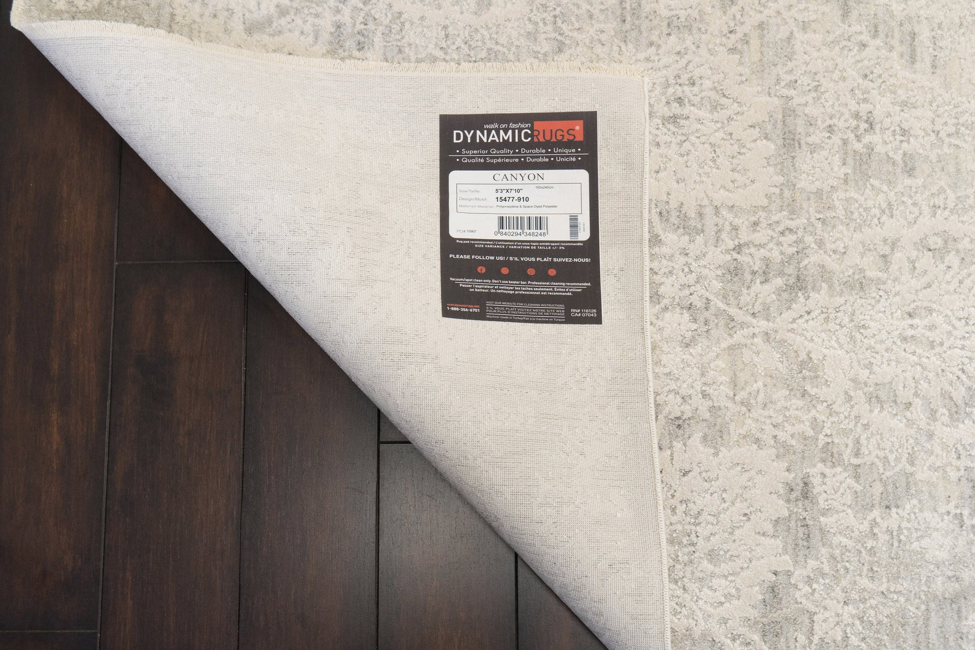 CANYON 15477 Grey/Cream – corner