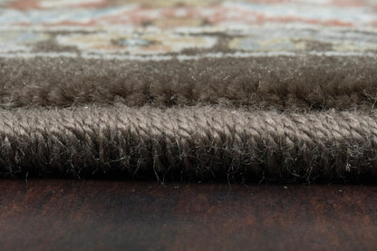 Ancient Garden Traditional Brown/Blue Oriental Medium Pile Rug