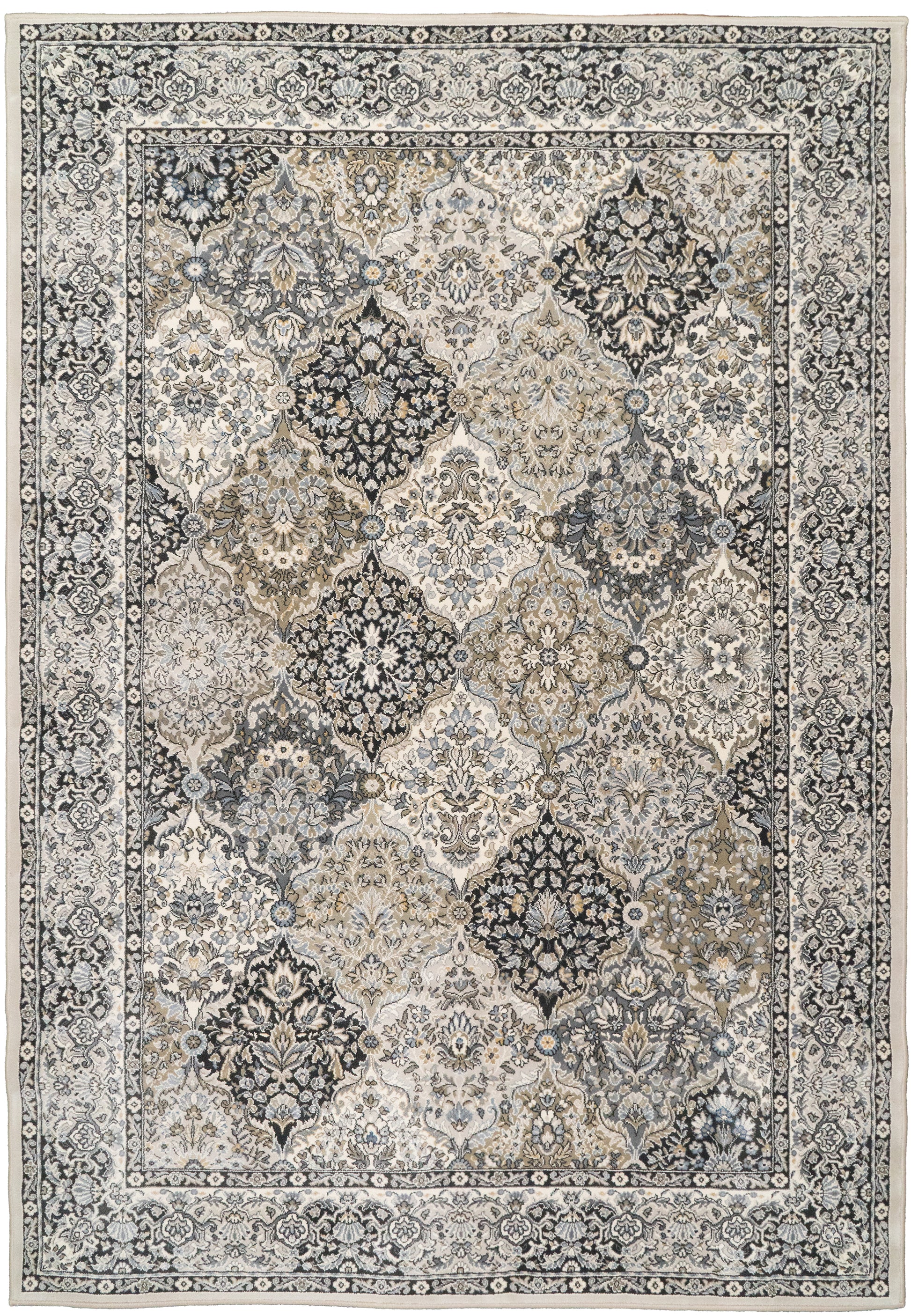 Ancient Garden Traditional Cream/Grey Classic Medium Pile Rug
