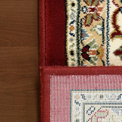 Ancient Garden Traditional Red/Ivory Classic Medium Pile Rug