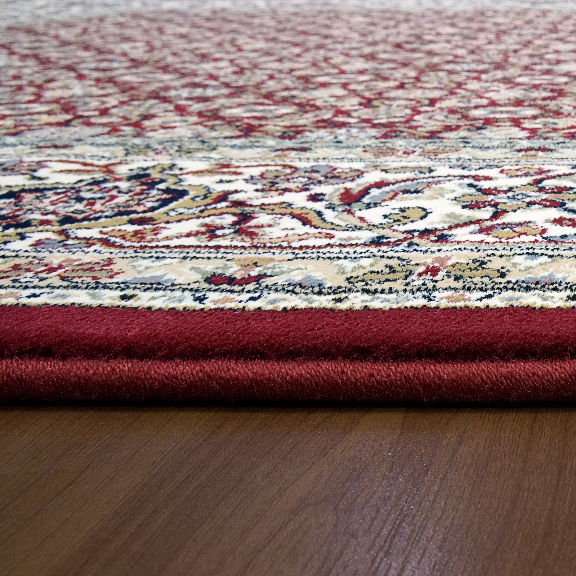 Ancient Garden Traditional Red/Ivory Classic Medium Pile Rug