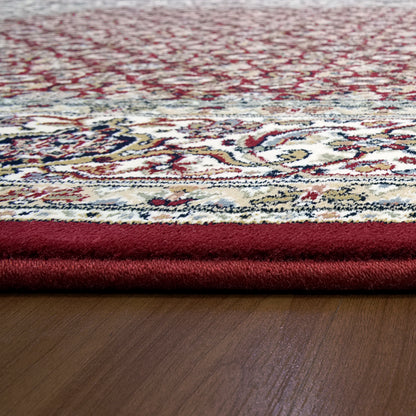Ancient Garden Traditional Red/Ivory Classic Medium Pile Rug