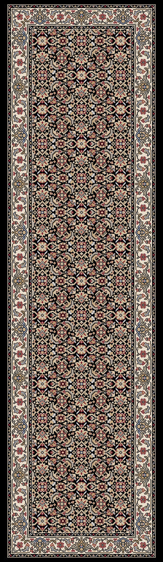 ANCIENT GARDEN 57011 Black/Ivory