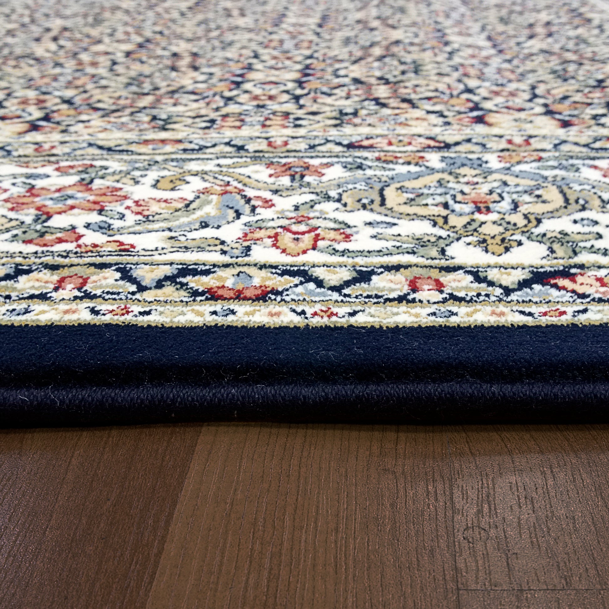 Ancient Garden Traditional Navy Classic Medium Pile Rug