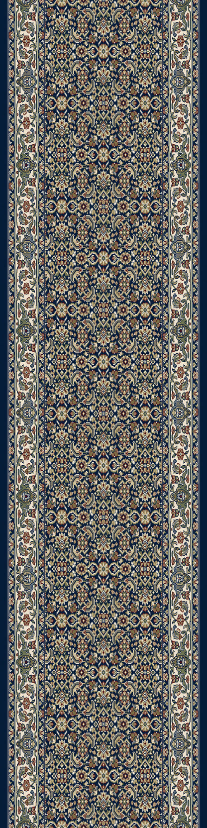 Ancient Garden Traditional Navy Classic Medium Pile Rug
