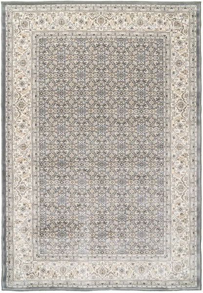 Ancient Garden Traditional Grey/Cream Classic Medium Pile Rug