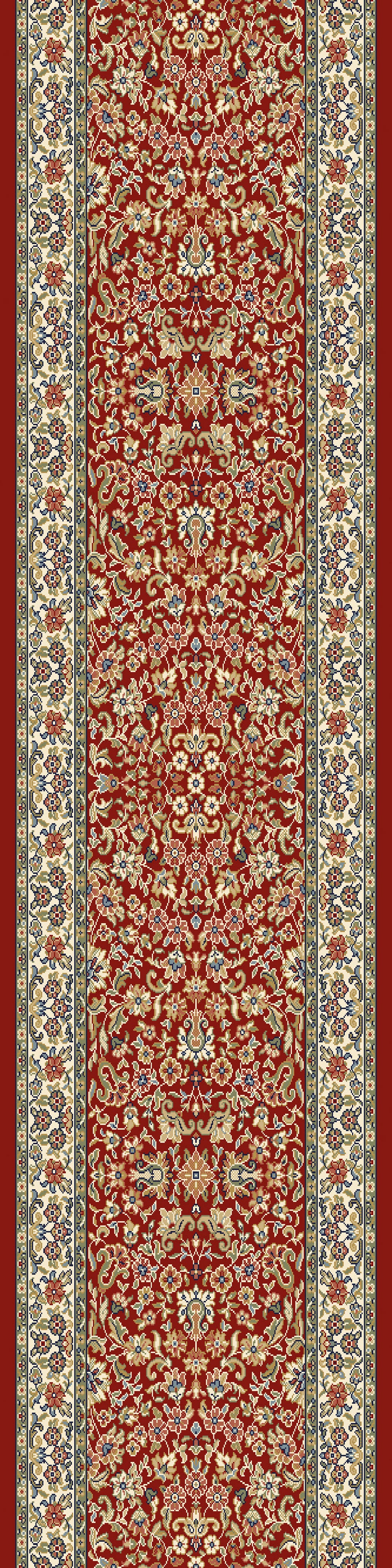 Ancient Garden Traditional Red/Ivory Classic Medium Pile Rug