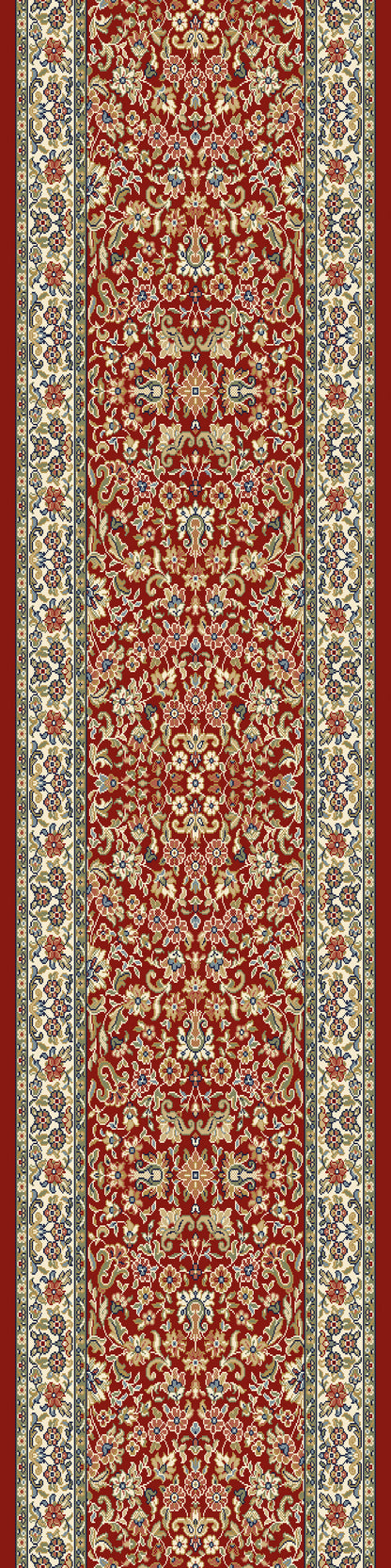 Ancient Garden Traditional Red/Ivory Classic Medium Pile Rug