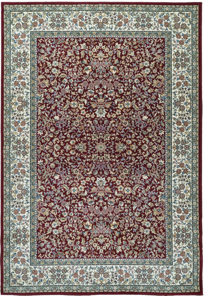 Ancient Garden Traditional Red/Ivory Classic Medium Pile Rug