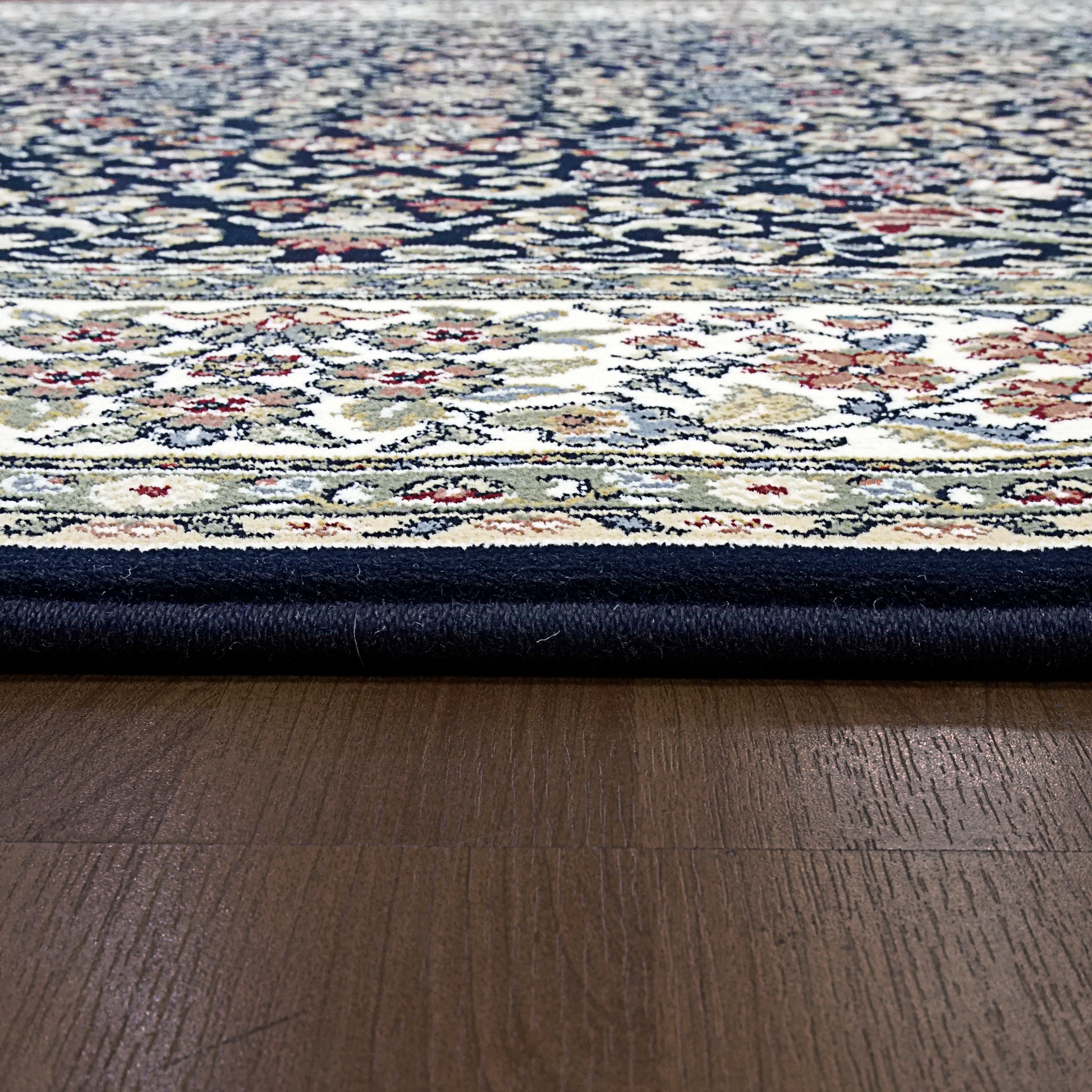 Ancient Garden Traditional Blue/Ivory Classic Medium Pile Rug