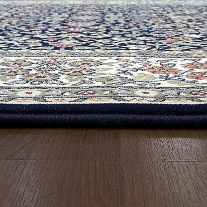 Ancient Garden Traditional Blue/Ivory Classic Medium Pile Rug