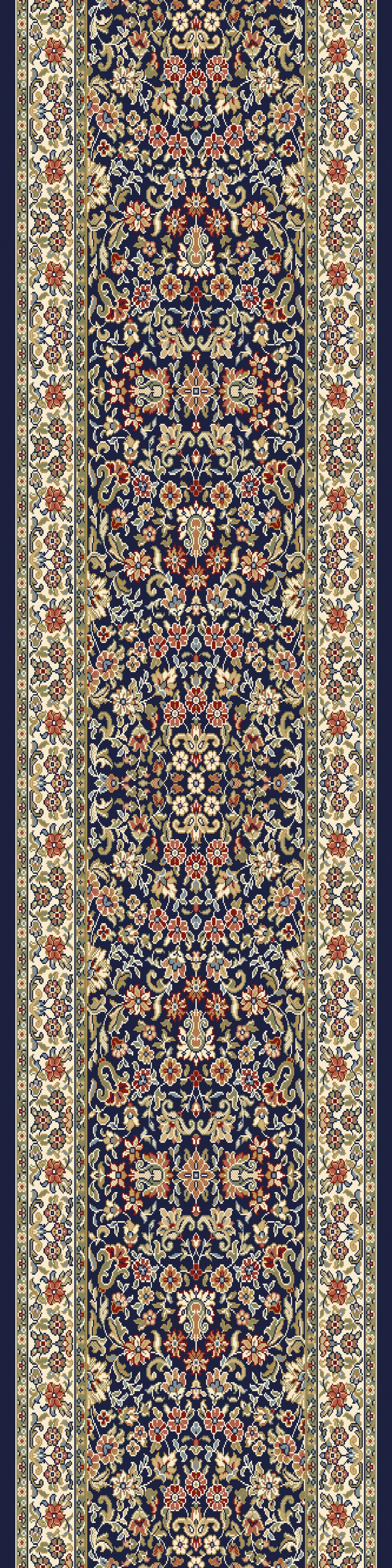 Ancient Garden Traditional Blue/Ivory Classic Medium Pile Rug