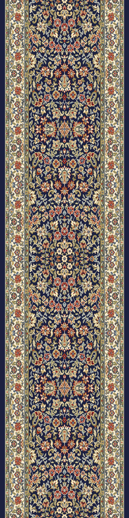 Ancient Garden Traditional Blue/Ivory Classic Medium Pile Rug