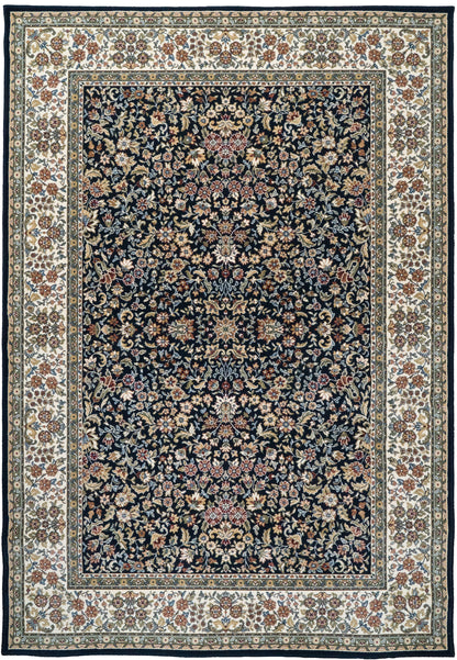 Ancient Garden Traditional Blue/Ivory Classic Medium Pile Rug