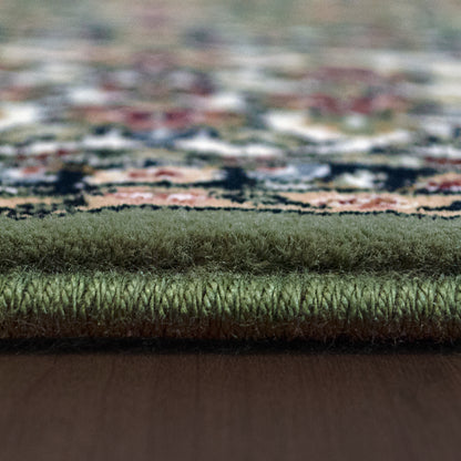Ancient Garden Traditional Green/Ivory Classic Medium Pile Rug