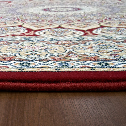 Ancient Garden Traditional Red Classic Medium Pile Rug