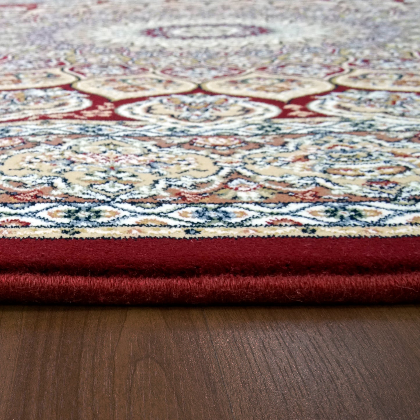 Ancient Garden Traditional Red Classic Medium Pile Rug