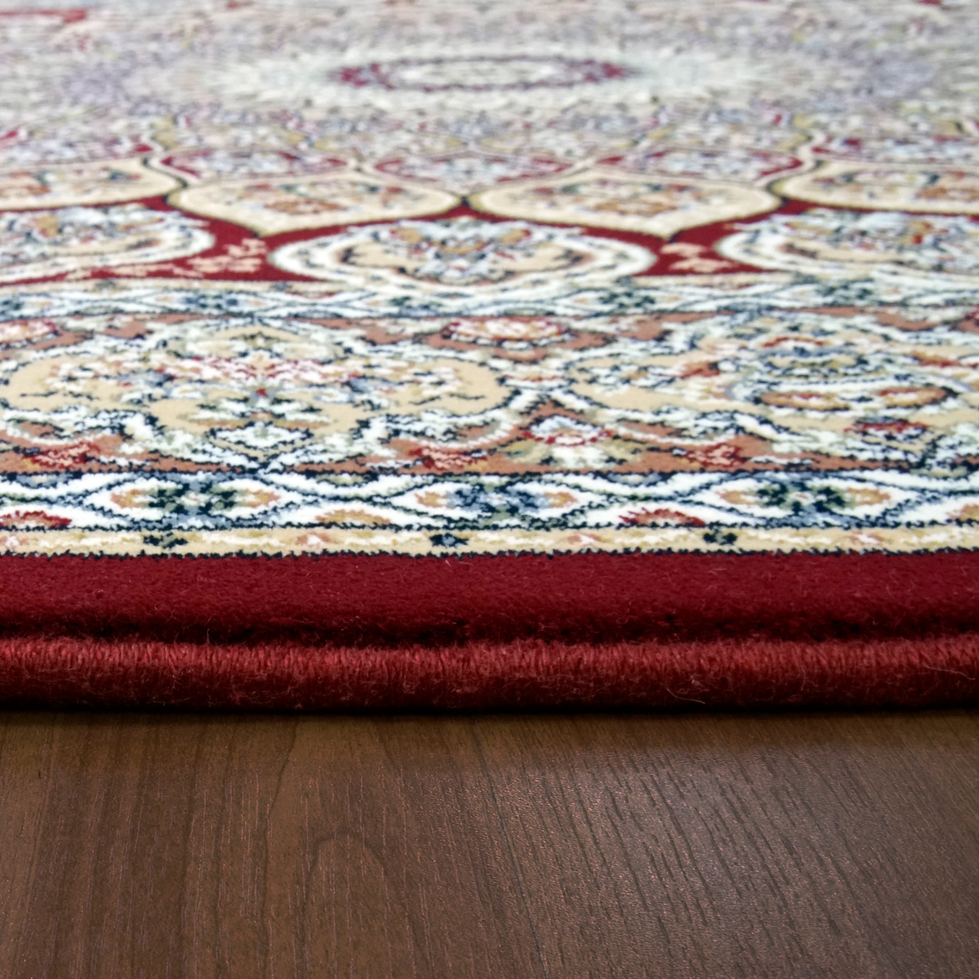 Ancient Garden Traditional Red Classic Medium Pile Rug