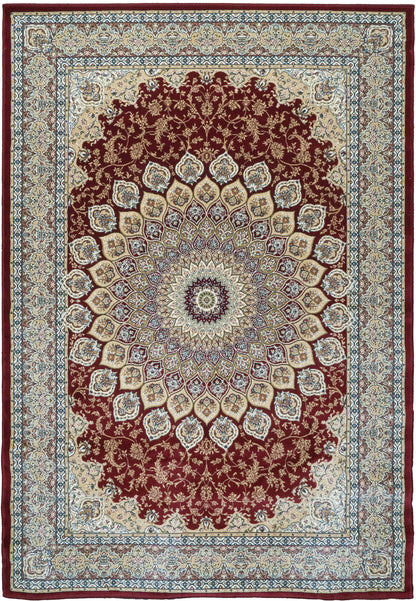 Ancient Garden Traditional Red Classic Medium Pile Rug