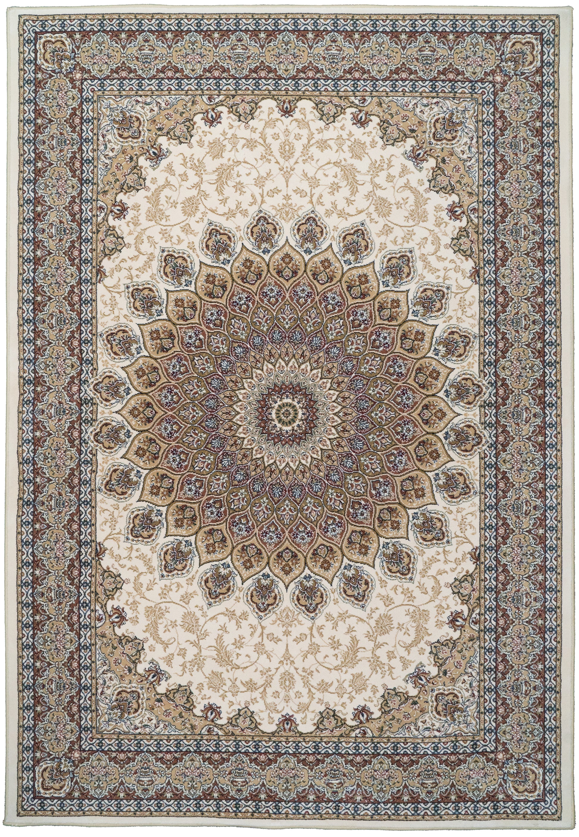 Ancient Garden Traditional Ivory Classic Medium Pile Rug