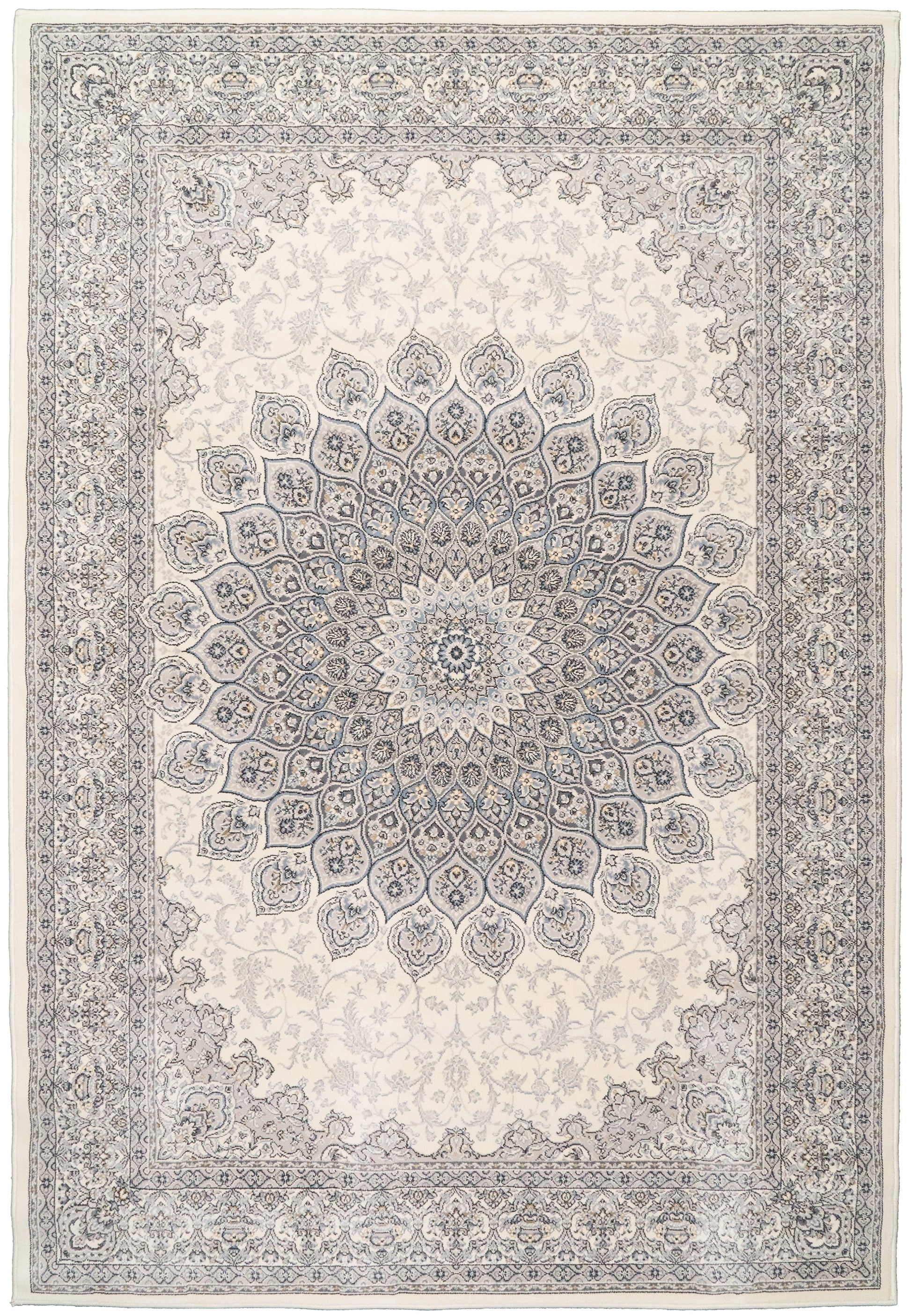 Ancient Garden Traditional Cream/Grey Classic Medium Pile Rug