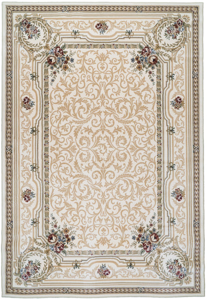 Ancient Garden Traditional Ivory Classic Medium Pile Rug