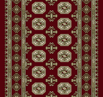 Ancient Garden Traditional Red/Beige Oriental Medium Pile Rug
