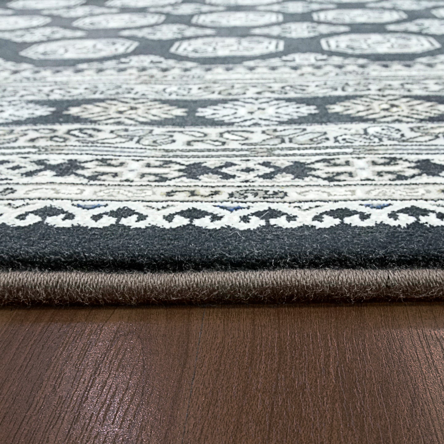 Ancient Garden Traditional Charcoal/Silver Classic Medium Pile Rug