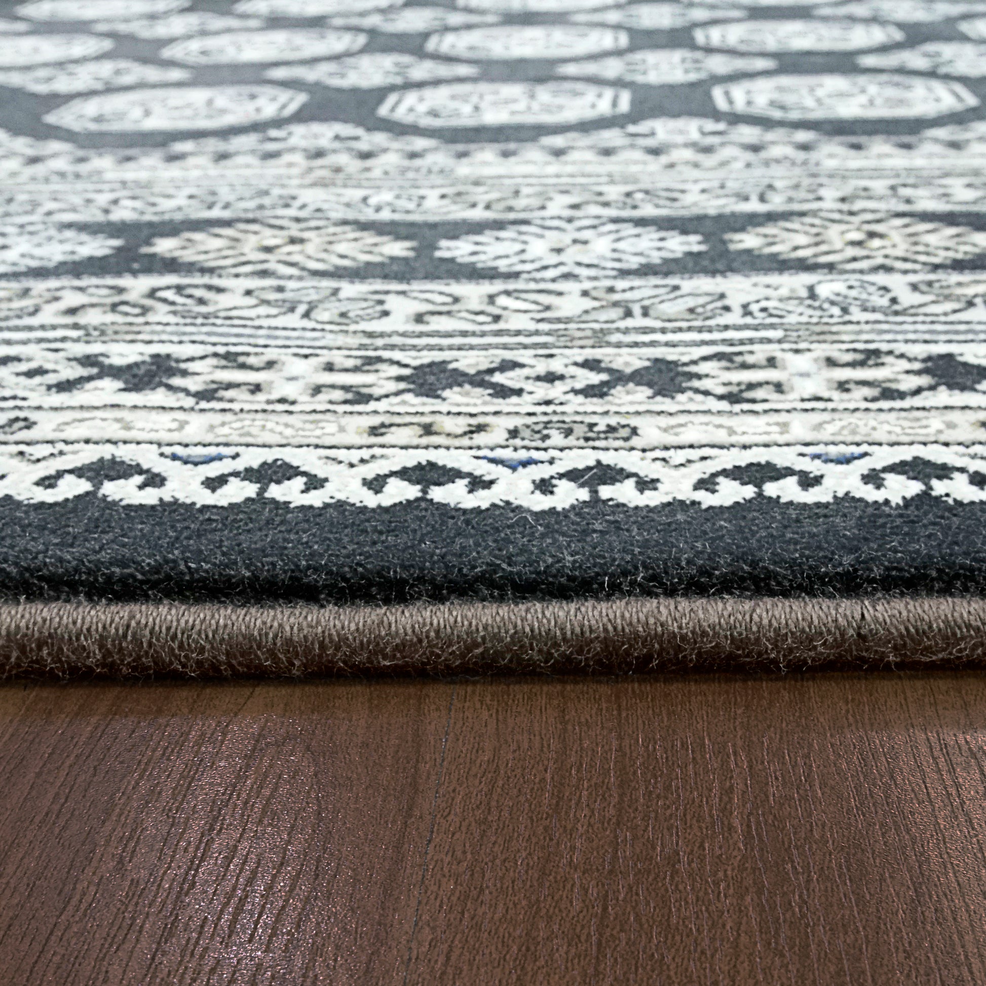 Ancient Garden Traditional Charcoal/Silver Classic Medium Pile Rug