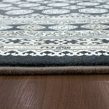 Ancient Garden Traditional Charcoal/Silver Classic Medium Pile Rug
