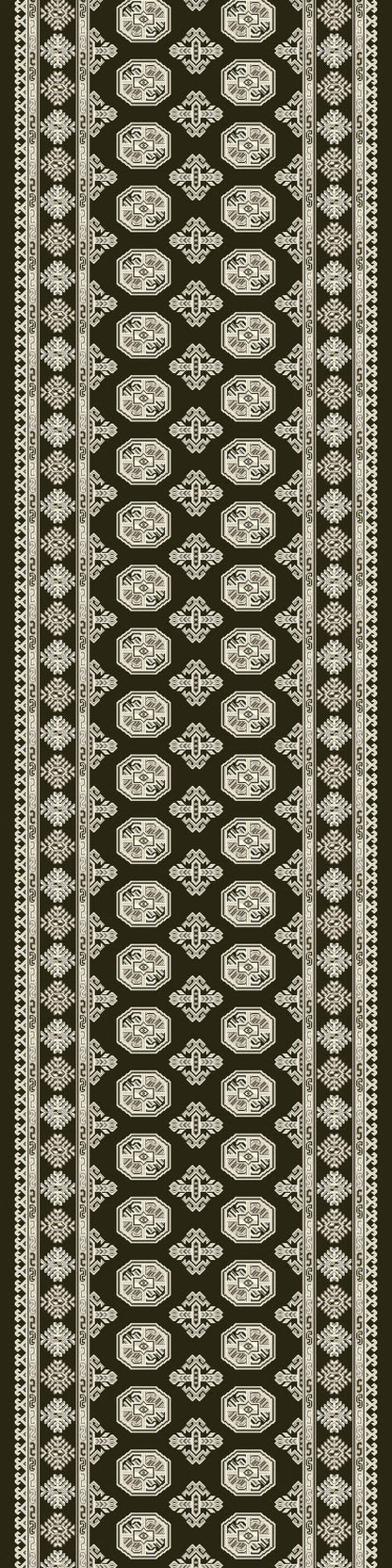 Ancient Garden Traditional Charcoal/Silver Classic Medium Pile Rug