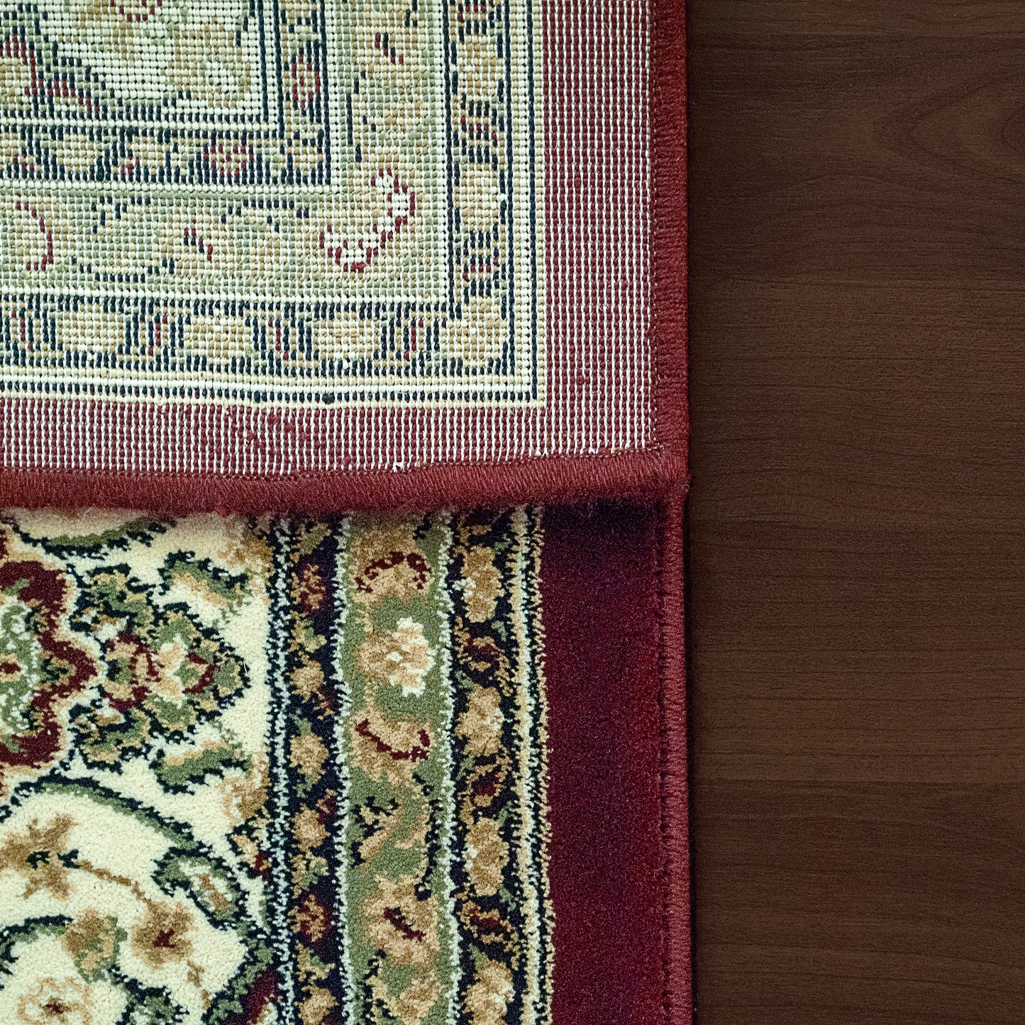 Ancient Garden Traditional Red/Ivory Classic Medium Pile Rug
