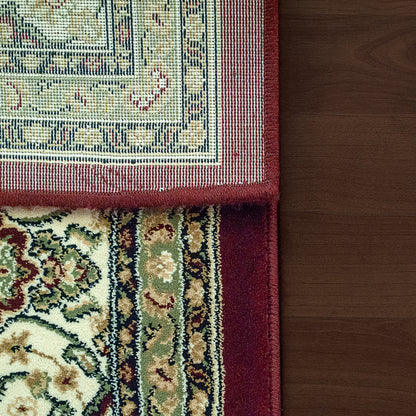Ancient Garden Traditional Red/Ivory Classic Medium Pile Rug