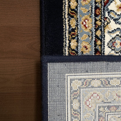 Ancient Garden Traditional Blue/Ivory Classic Medium Pile Rug