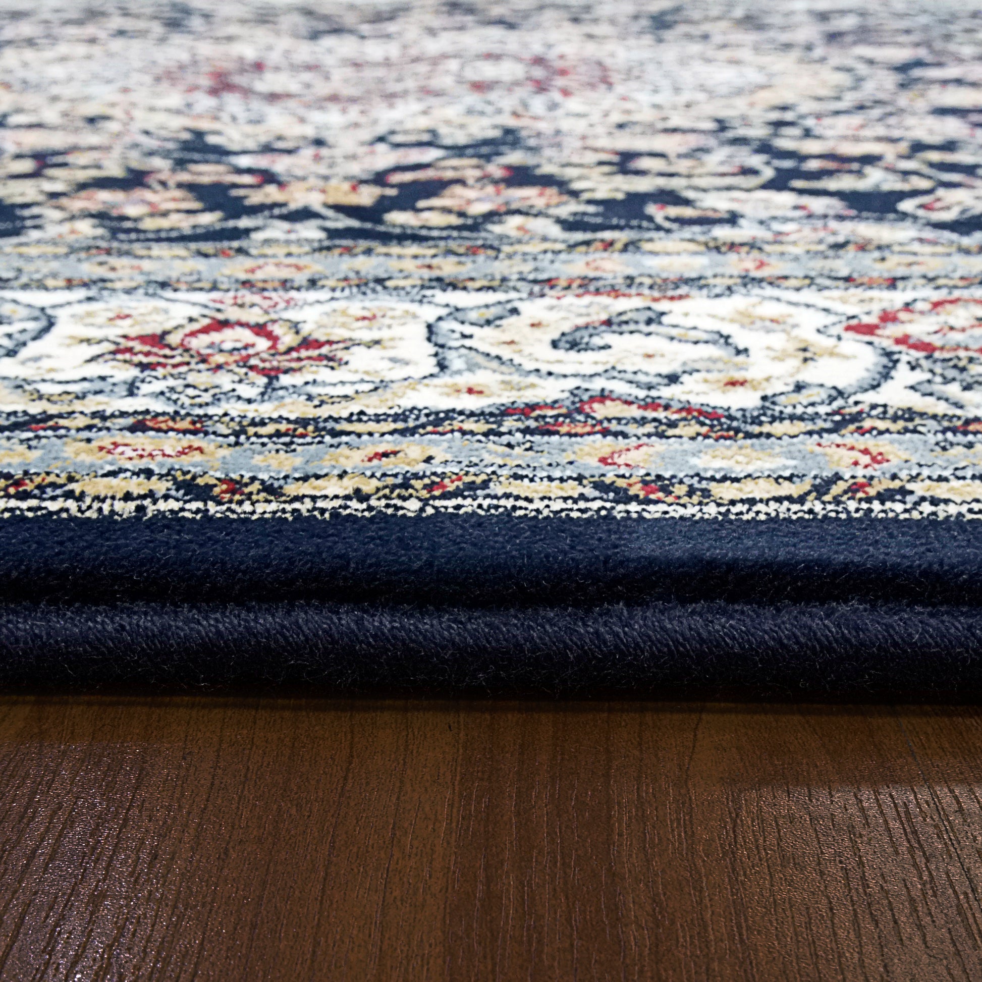 Ancient Garden Traditional Blue/Ivory Classic Medium Pile Rug