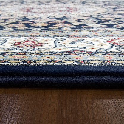 Ancient Garden Traditional Blue/Ivory Classic Medium Pile Rug