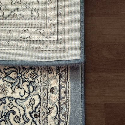 Ancient Garden Traditional Steel Blue/Cream Classic Medium Pile Rug