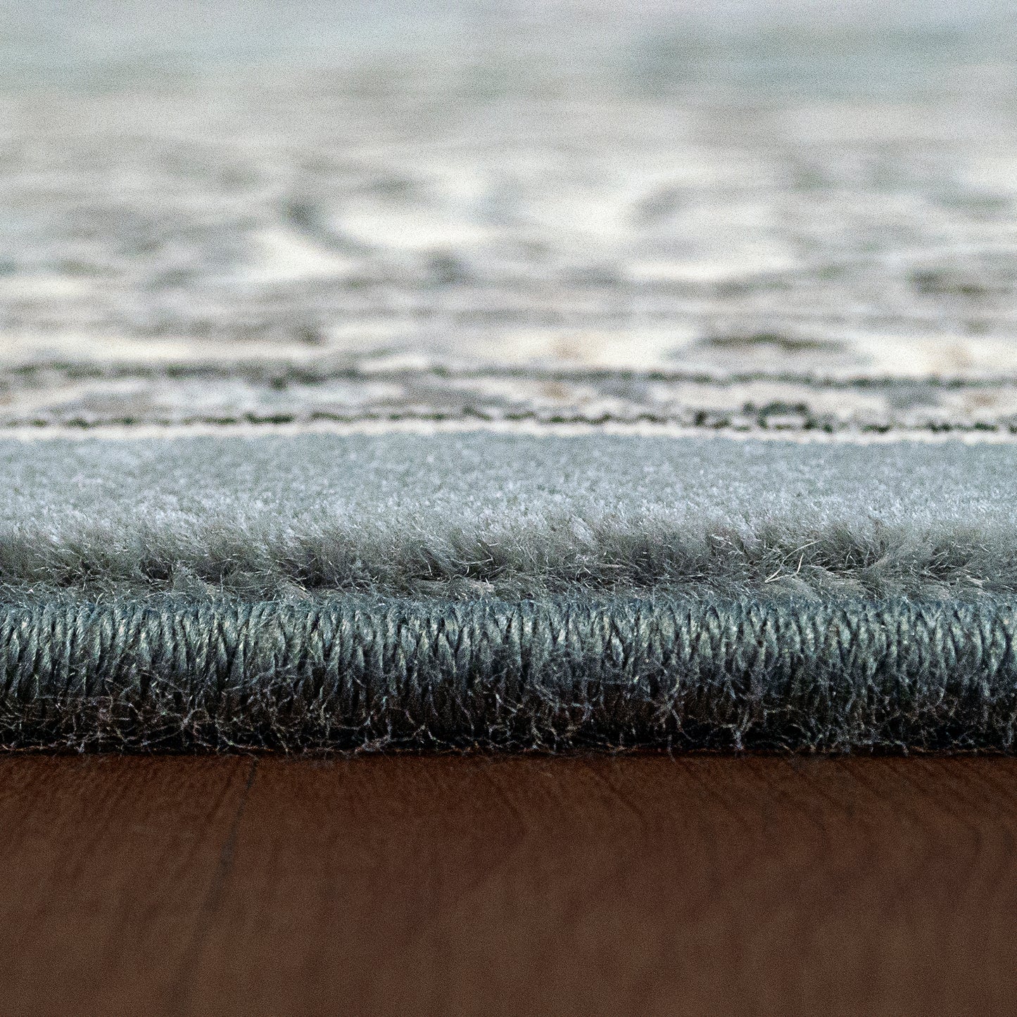Ancient Garden Traditional Steel Blue/Cream Classic Medium Pile Rug