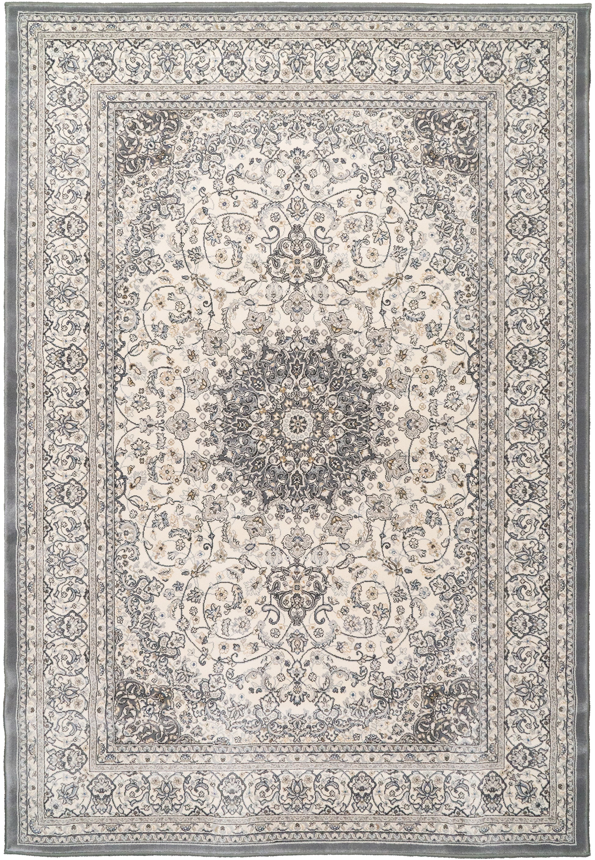 Ancient Garden Traditional Cream/Grey Classic Medium Pile Rug