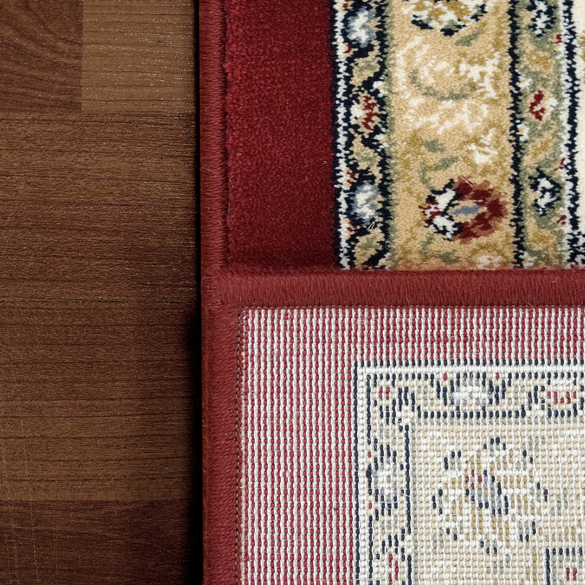 Ancient Garden Traditional Red/Ivory Classic Medium Pile Rug