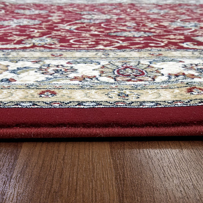 Ancient Garden Traditional Red/Ivory Classic Medium Pile Rug