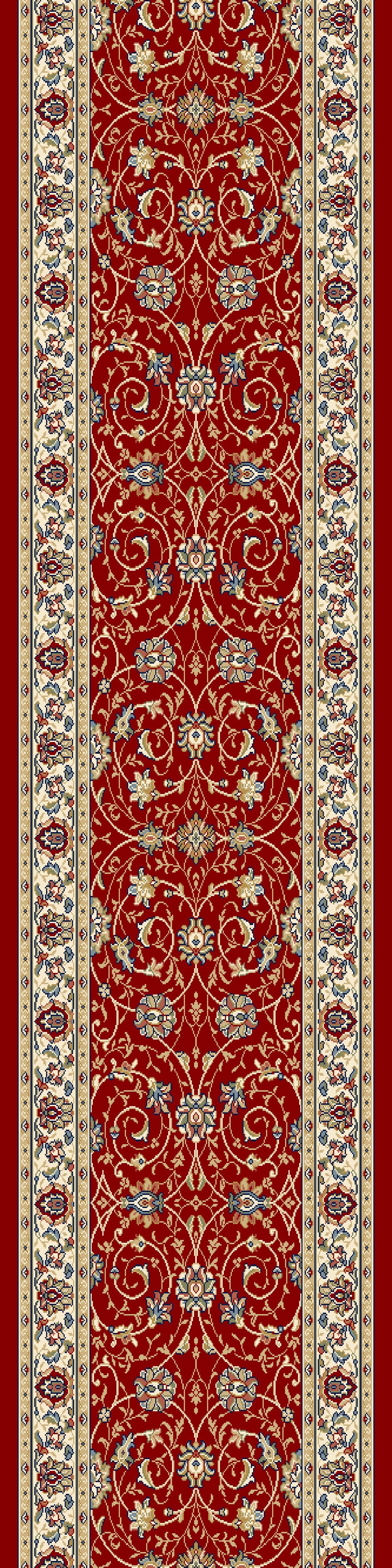 Ancient Garden Traditional Red/Ivory Classic Medium Pile Rug