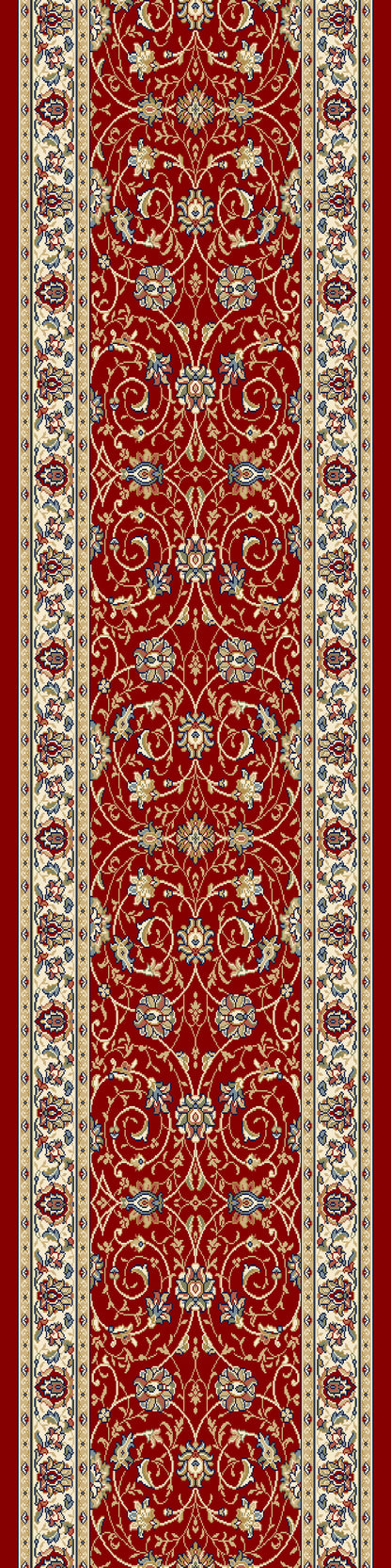 Ancient Garden Traditional Red/Ivory Classic Medium Pile Rug