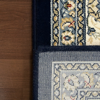 Ancient Garden Traditional Blue/Ivory Classic Medium Pile Rug