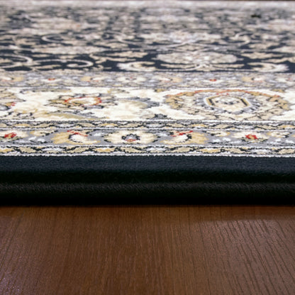 Ancient Garden Traditional Blue/Ivory Classic Medium Pile Rug