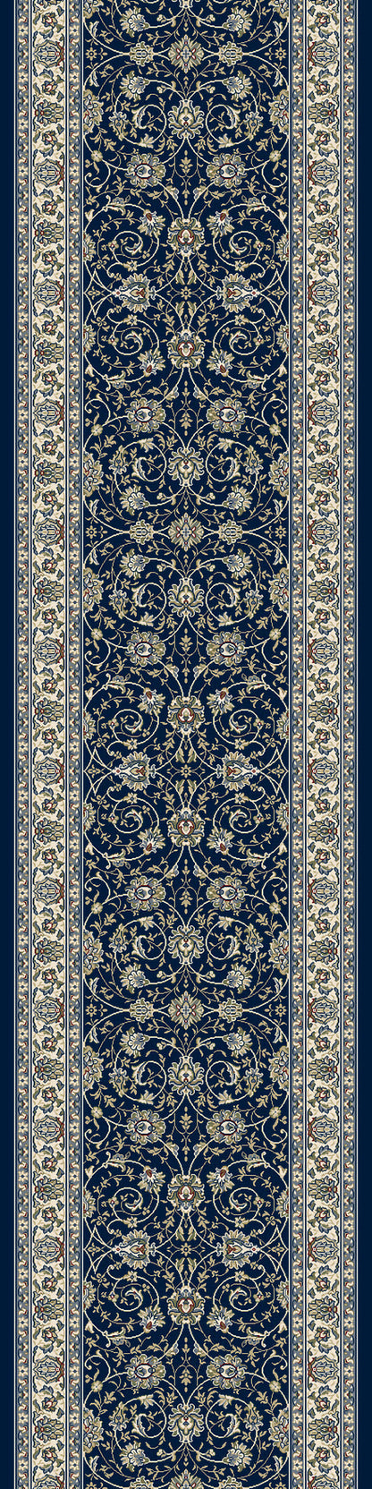 Ancient Garden Traditional Blue/Ivory Classic Medium Pile Rug