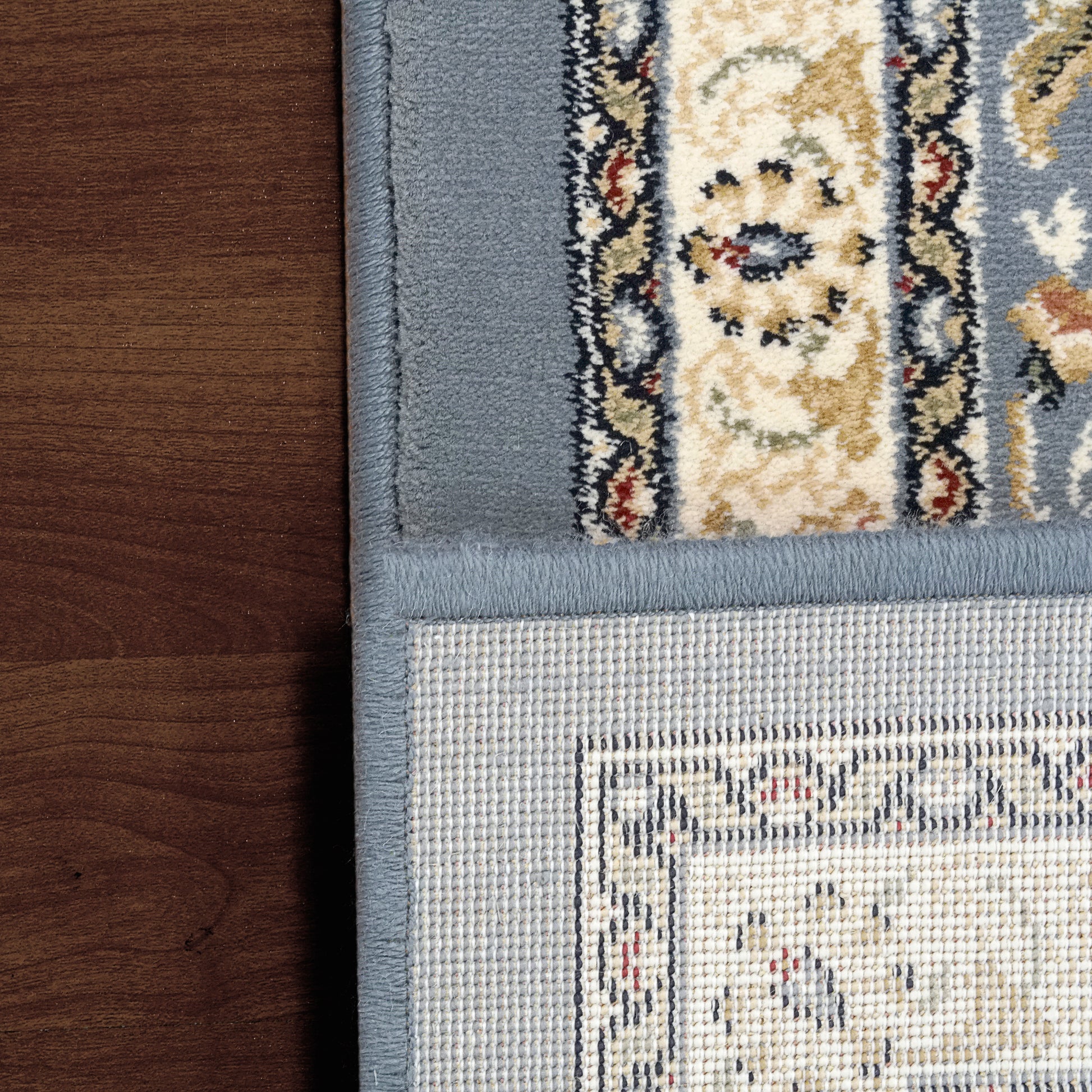 Ancient Garden Traditional Ivory/Light Blue Classic Medium Pile Rug