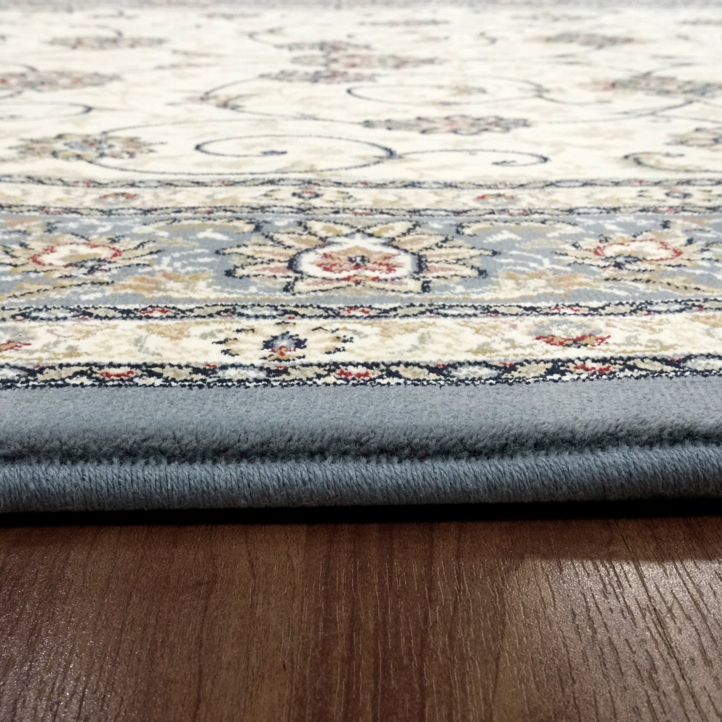 Ancient Garden Traditional Ivory/Light Blue Classic Medium Pile Rug